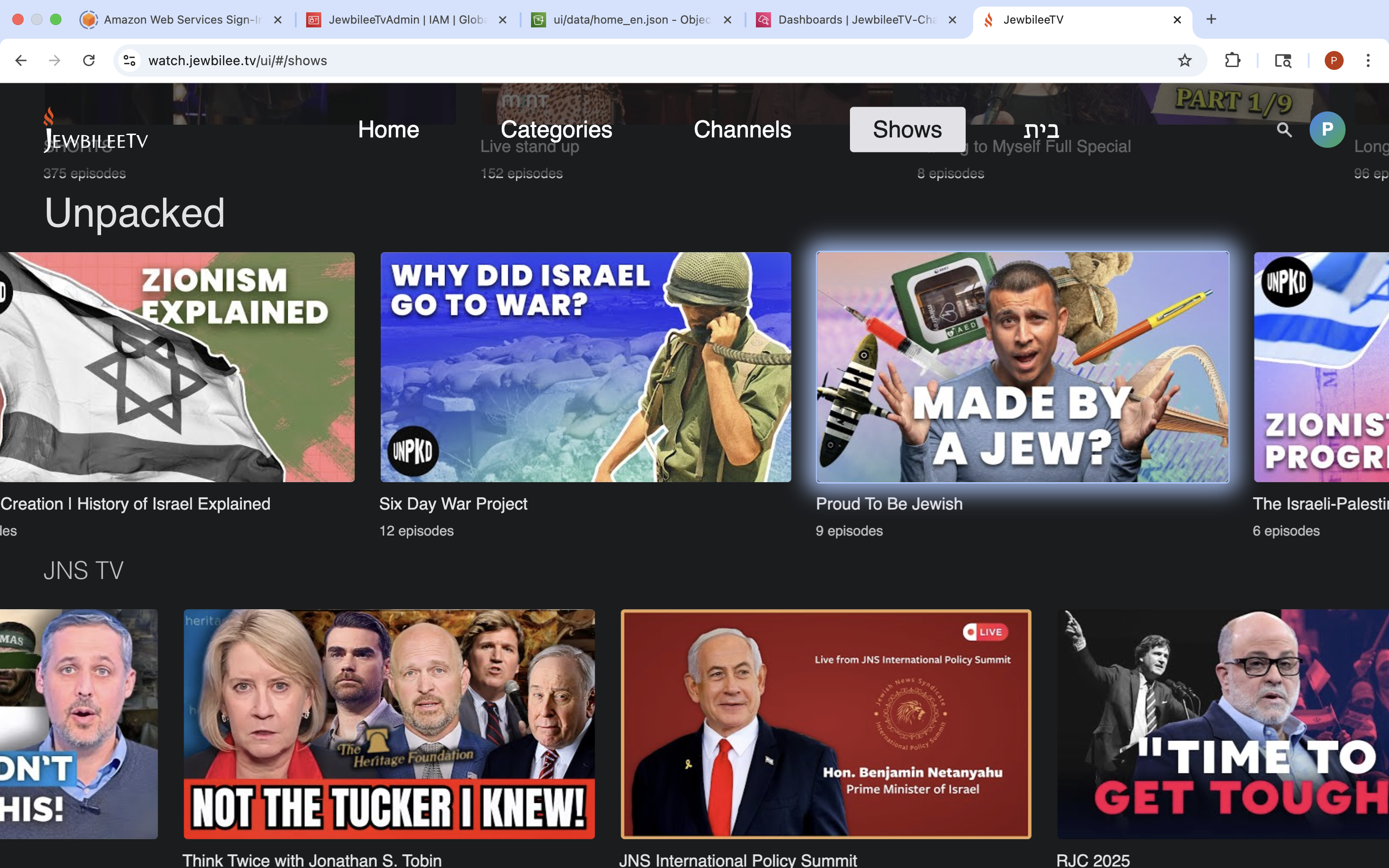 Jewbilee.Tv App - Favorites